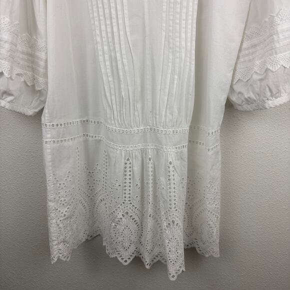 Club Monaco White Eyelet Mini Dress - Picture 5 of 6